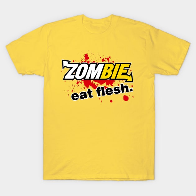 Zombie Eat Flesh T-Shirt by mhelm2